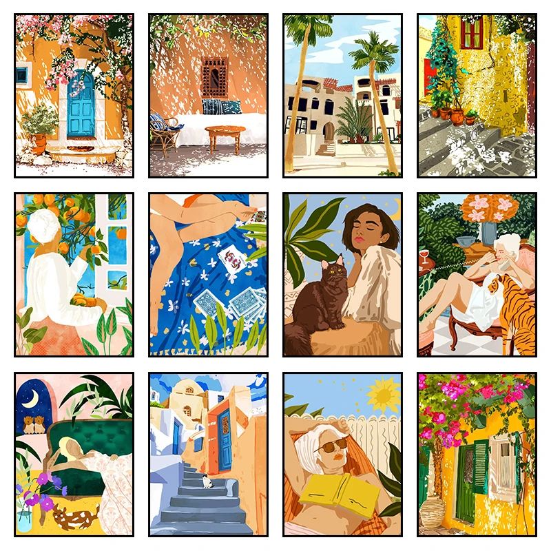 Resin Art Gallery - Modern Çok Renkli Soyut Avrupa Bahçe