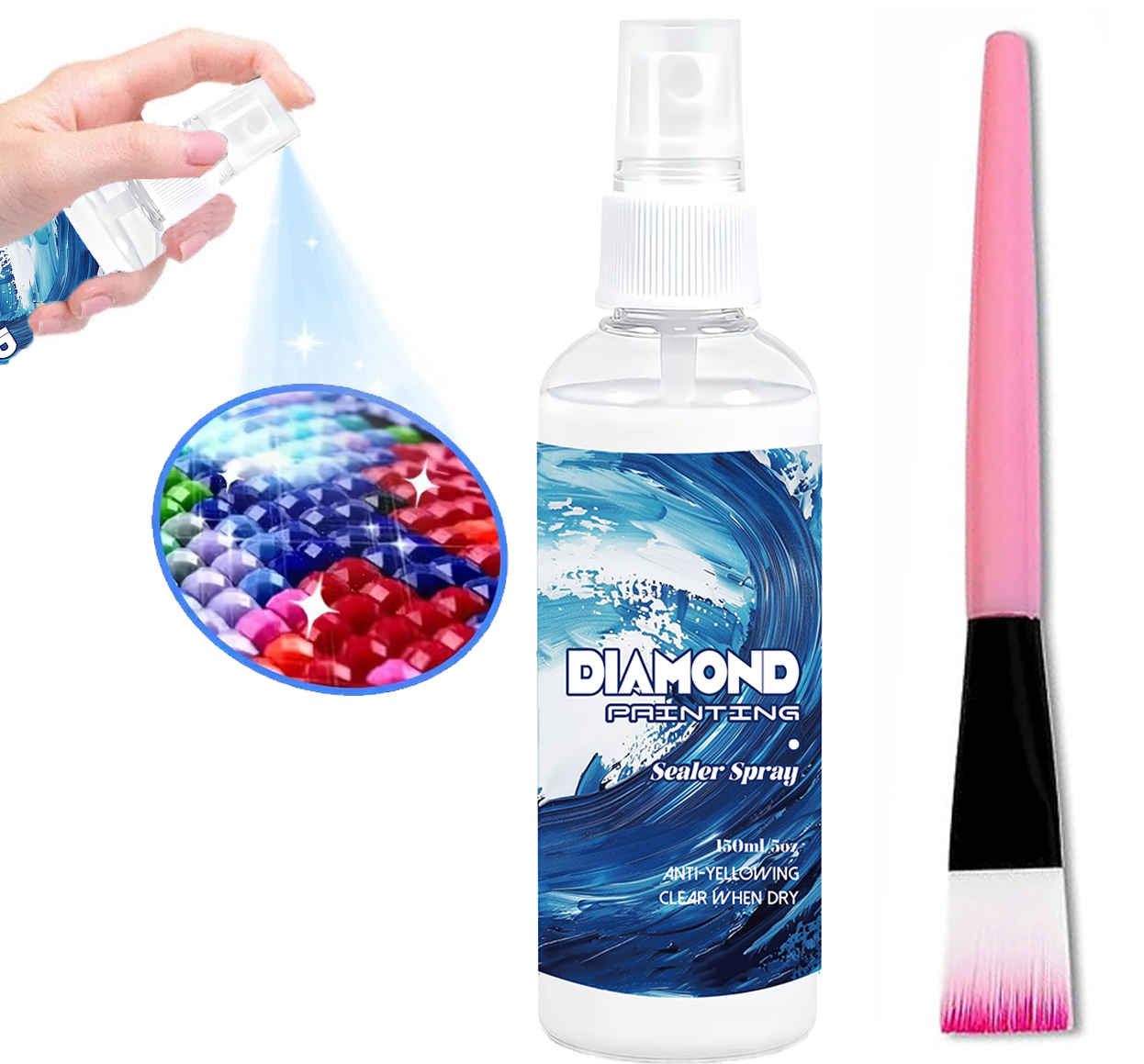 Resin Art Craft - 150ml Elmas Boyama Spreyi, El Sanatları