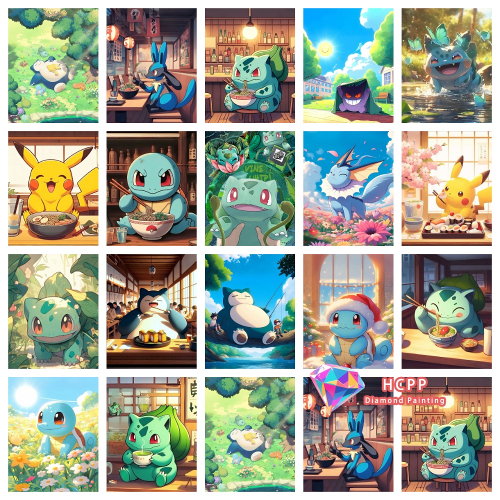 Resin Art Kits - Pikachu Bulbasaur Squirtle Anime Elmas Boyama