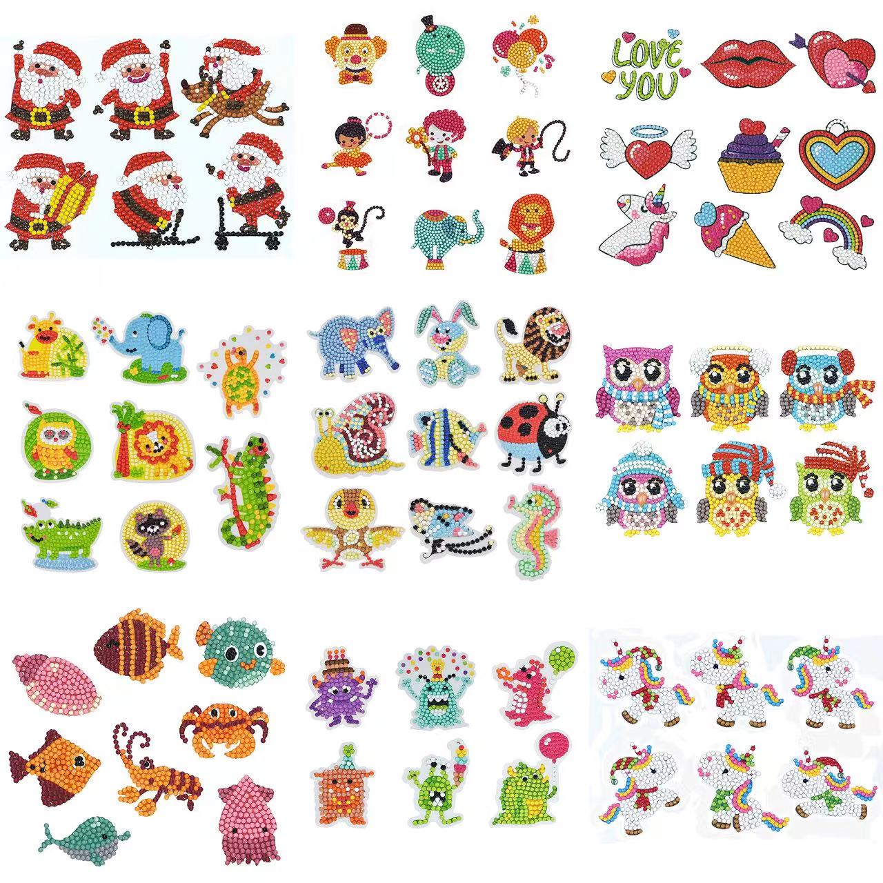 Resin Art Kits - Elmas boyama çıkartmalar 5D DIY karikatür