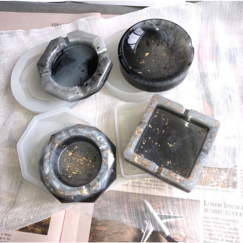 Resin Art Tray - Silikon Küllük Kalıp Kristal Reçine Küllük