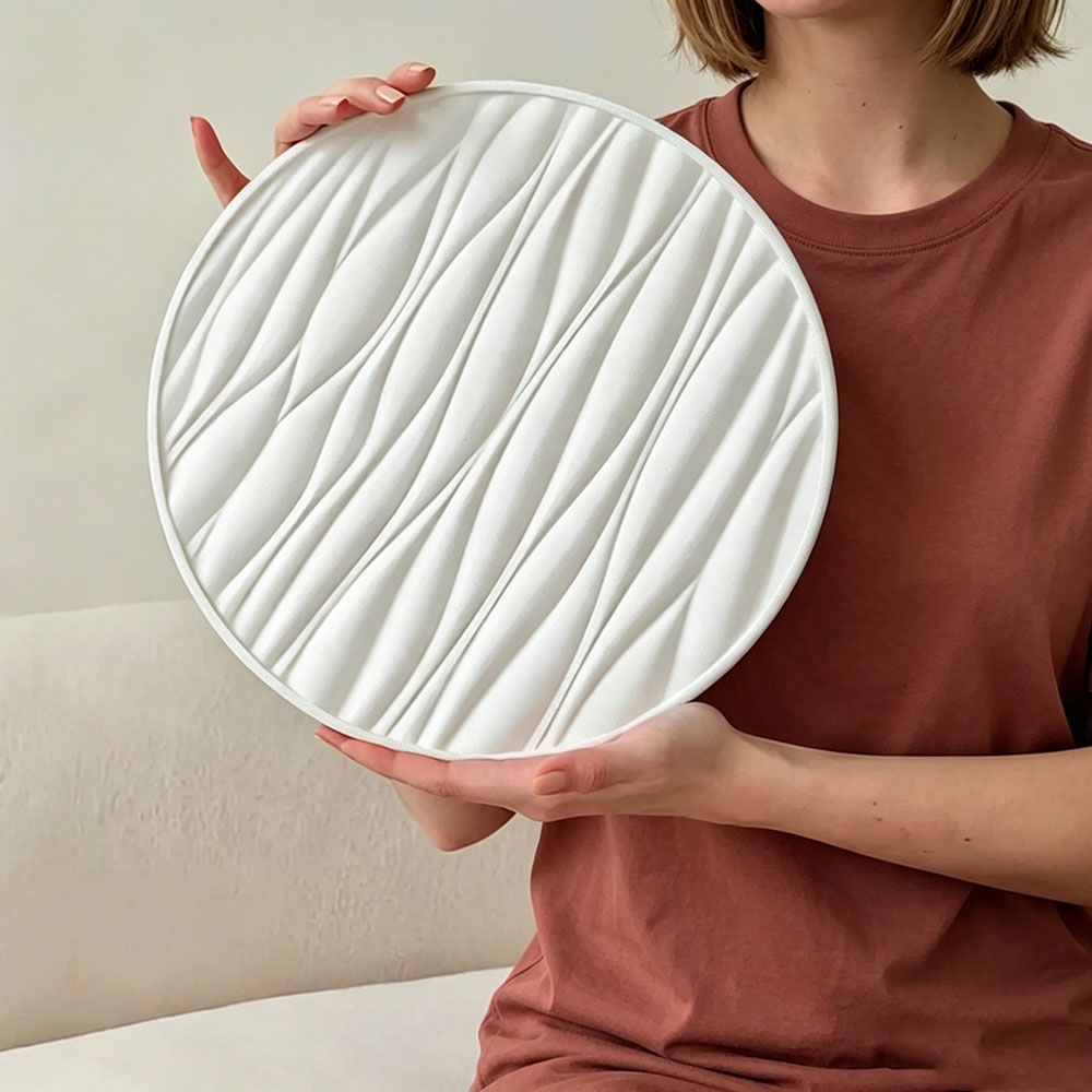 Resin Art Tray - Büyük Yuvarlak Tepsi Silikon Kalıp Dalgalı