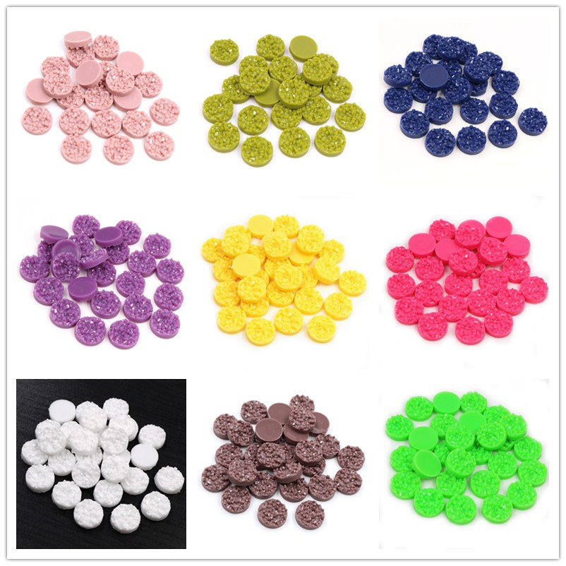 Resin Art Jewelry Kit - 40 adet Reçine Druzy Cabochons Kubbe