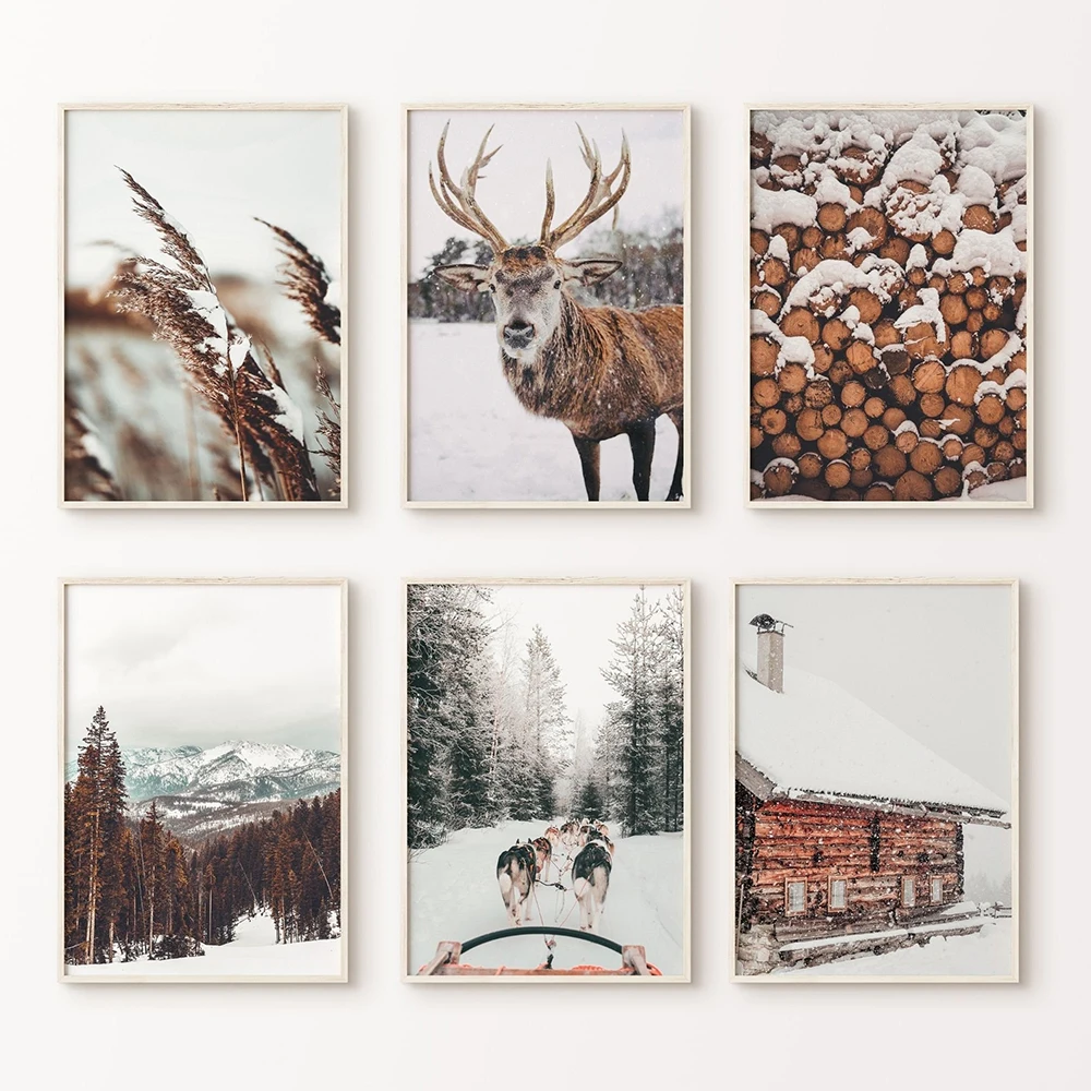 Resin Art Gallery - Kış Galerisi İskandinav Karlı Noel Doğa