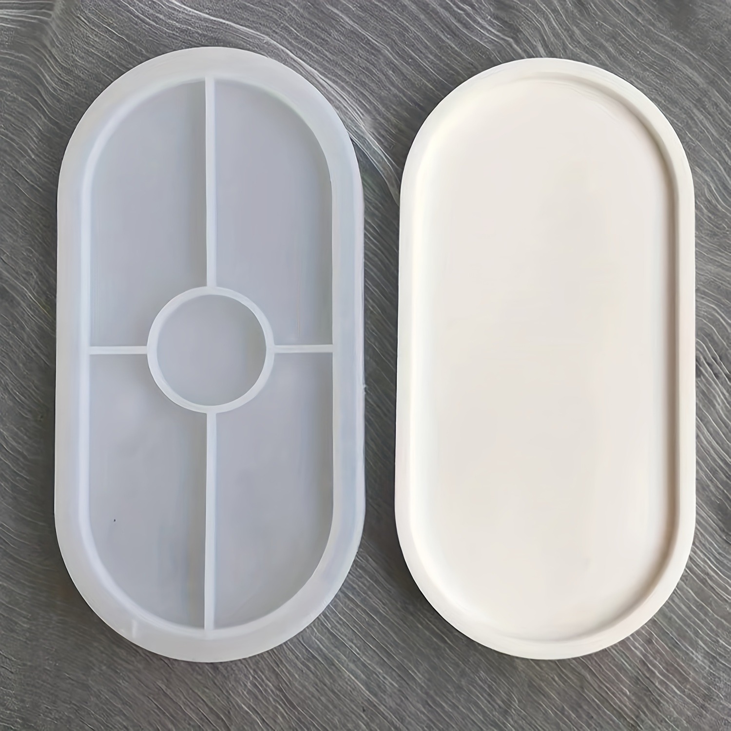 Resin Art Tray - 1 adet Oval Coaster Epoksi Reçine