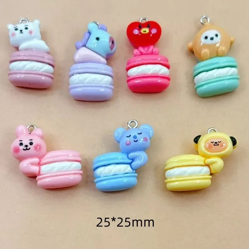 Resin Art Craft - 10 adet Karışık Karikatür Reçine Takılar