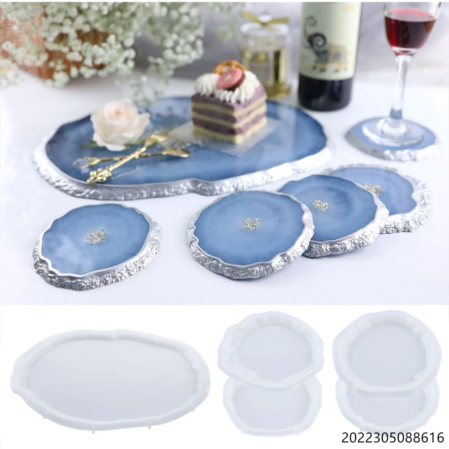 Resin Art Tray - DIY Kristal Epoksi Reçine Kalıp Düzensiz