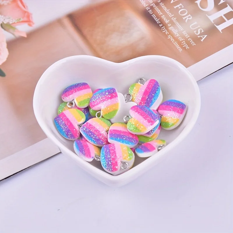 10 adet renkli kalp reçine tak - Resin Art Jewelry Kit incelemesi ve fiyatı