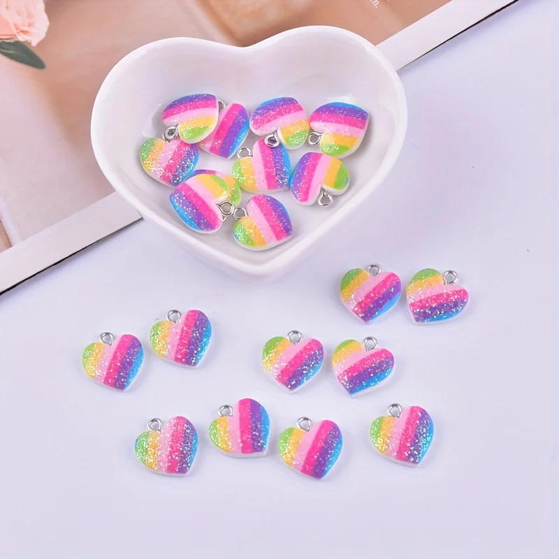10 adet renkli kalp reçine tak - Resin Art Jewelry Kit incelemesi ve fiyatı