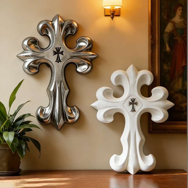 Retro çapraz duvar dekoru goti - Resin Art Sculptures incelemesi ve fiyatı