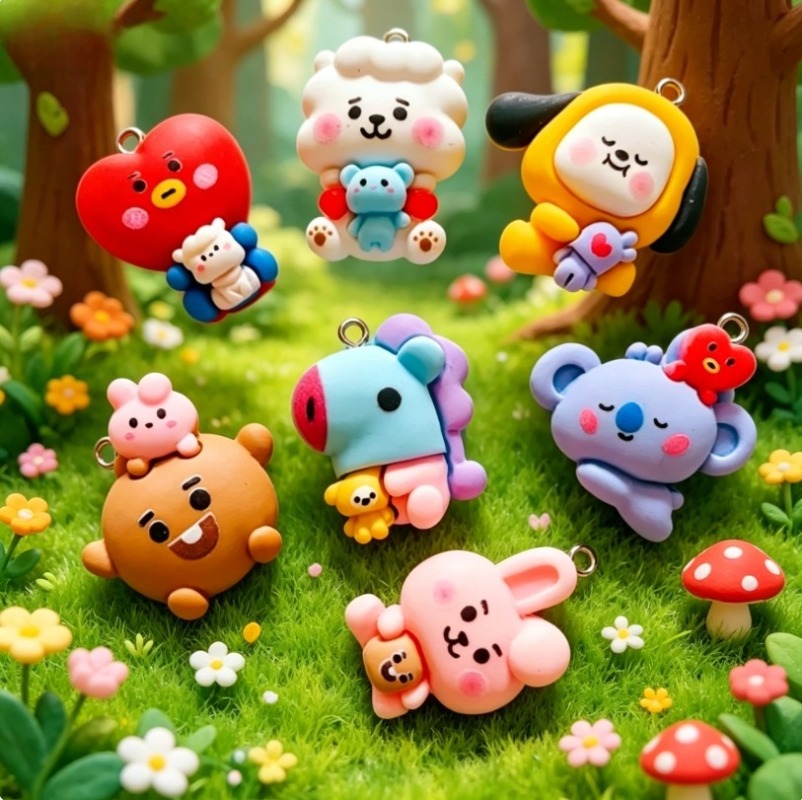 7 adet BT21 Reçine Karikatür F - Resin Art Craft incelemesi ve fiyatı