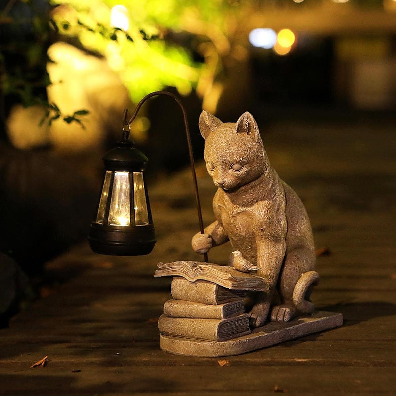 Kedi Güneş Enerjili Bahçe Mini - Resin Art Sculptures incelemesi ve fiyatı