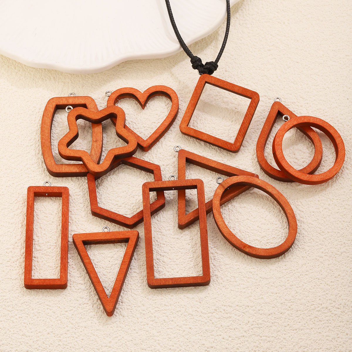 10 adet üçgen dikdörtgen ahşap - Resin Art Jewelry Kit incelemesi ve fiyatı