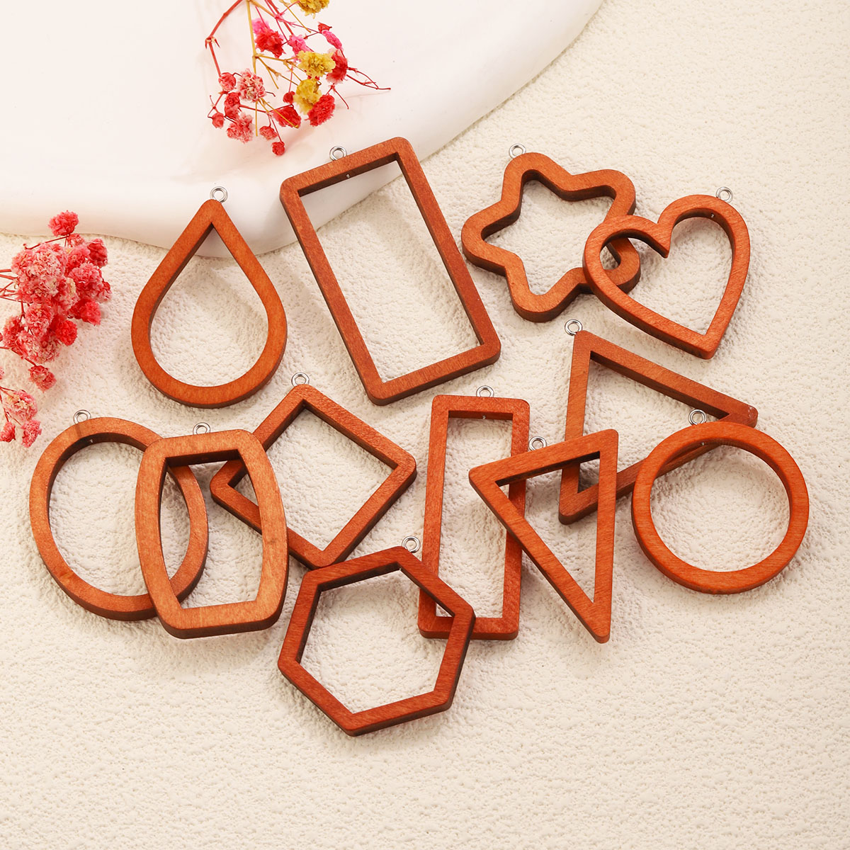 10 adet üçgen dikdörtgen ahşap - Resin Art Jewelry Kit incelemesi ve fiyatı