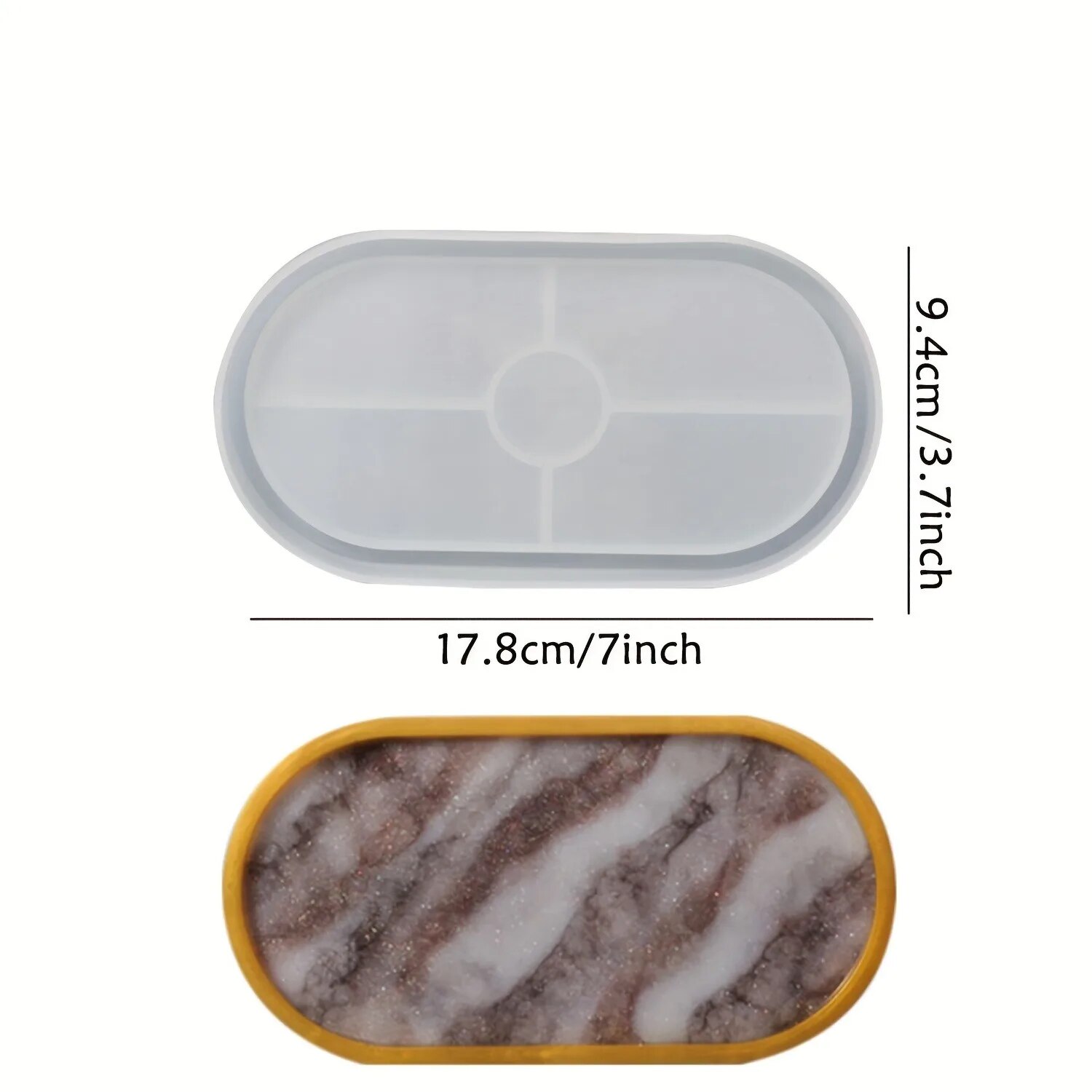 1 adet Oval Coaster Epoksi Reç - Resin Art Tray incelemesi ve fiyatı